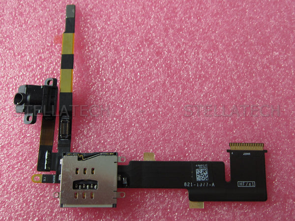 Sim-Kartenleser Flex-Kabel + Audio Connector f. WiFi/Cellular Version Schwarz Apple iPad 2