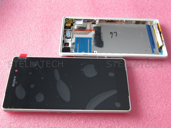 Display LCD Touchscreen + Rahmen Weiss Sony Xperia Z2 (D6503)