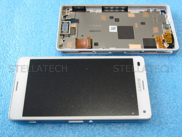 Display LCD Touchscreen + Rahmen Weiss Sony Xperia Z3 Compact (D5833)