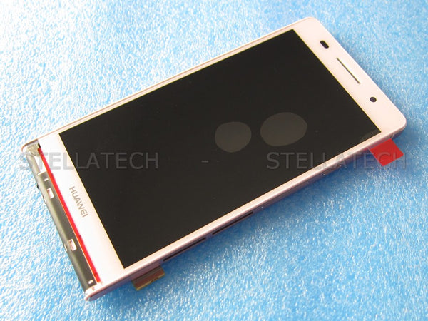 Display LCD Touchscreen + Rahmen f. Pink Huawei Ascend P6 (P6-U06)