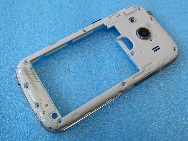 Mittel Cover / Gehäuse + Kamera Glas Grau Samsung Galaxy Ace 4 (SM-G357FZ)