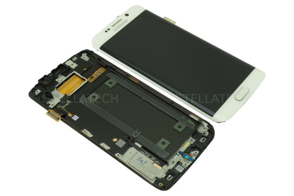 Display LCD Touchscreen + Rahmen Weiss Samsung Galaxy S6 Edge (SM-G925F)