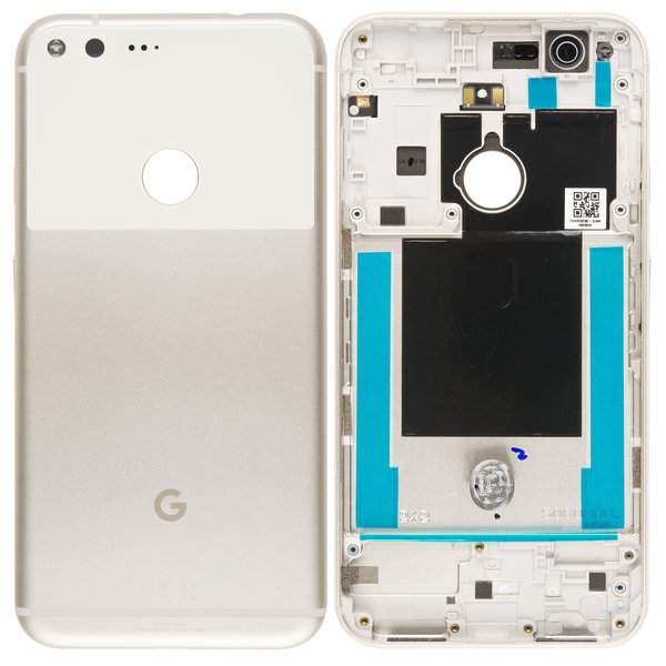 Google Pixel XL (G-2PW2200) - Battery Cover f. White/Silver