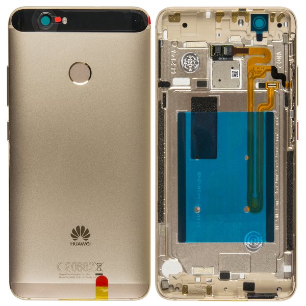 Back Cover / Rückschale Unibody + Fingerabdruck Taste Gold Huawei Nova Dual Sim (CAN-L11)