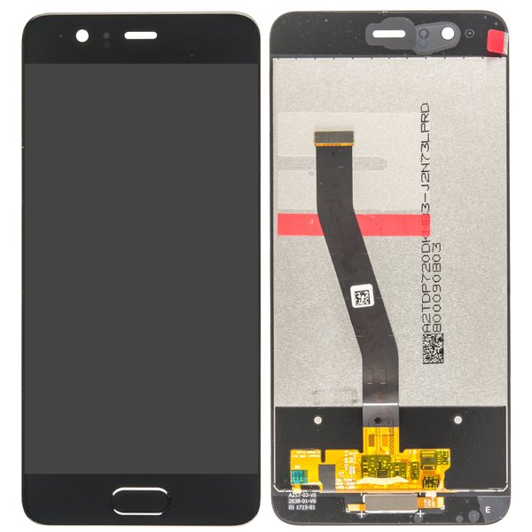 Display LCD Touchscreen + Rahmen/mit Akku f. Graphite Schwarz Huawei P10 Dual Sim Standard (VTR-L29)