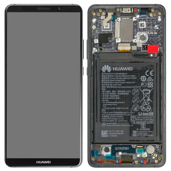 Display LCD Touchscreen + Rahmen/mit Akku f. Grau Huawei Mate 10 Pro Dual Sim (BLA-L29)