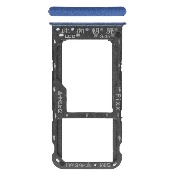 Simkarten / Speicherkarten-Halter Blau Huawei P smart (FIG-L31)