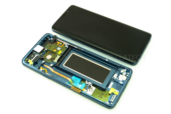 Display LCD Touchscreen + Rahmen Blau Samsung Galaxy S9 Duos (SM-G960FD)