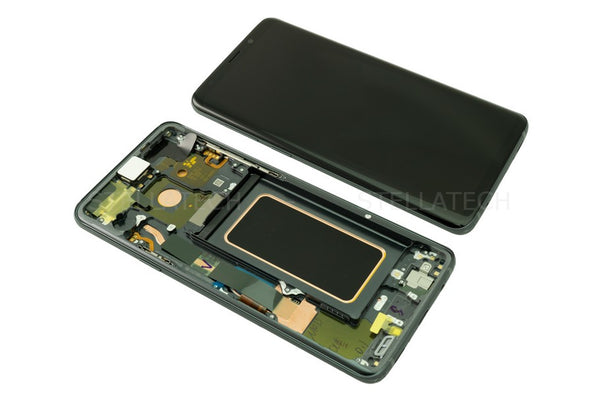 Display LCD Touchscreen + Rahmen Titanium Grau Samsung Galaxy S9 Plus Duos (SM-G965FD)