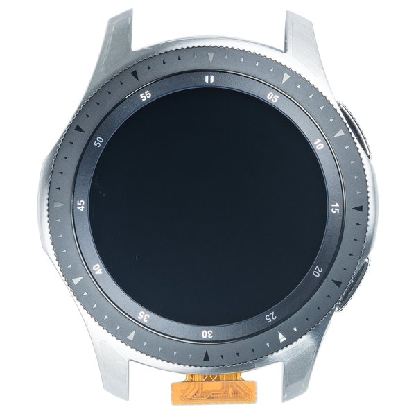 Display LCD Touchscreen + Rahmen XEF,S Silber Samsung Galaxy Watch LTE 46mm (SM-R805)