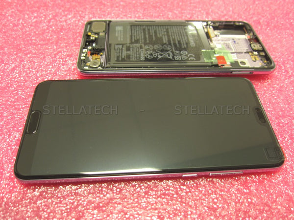 Display LCD Touchscreen + Rahmen/mit Akku Twilight/Dämmerung Huawei P20 Pro Dual Sim (CLT-L29)