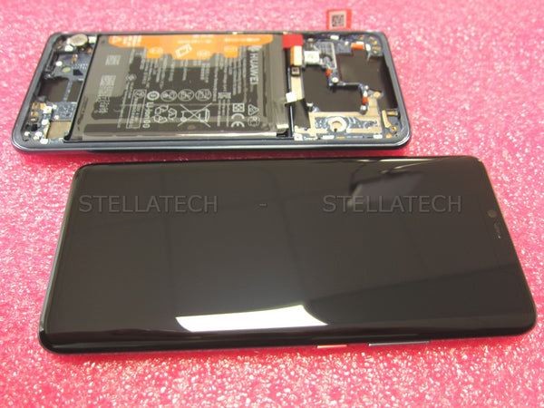 Display LCD Touchscreen + Rahmen/mit Akku + Finger Sensor Midnight Blue Huawei Mate 20 Pro Single Sim (LYA-L09C)