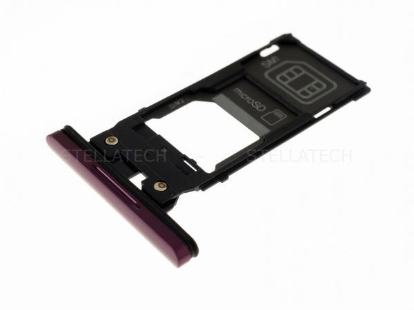 Simkarten / Speicherkarten-Halter Rot Sony Xperia XZ3 Dual Sim (H9436)