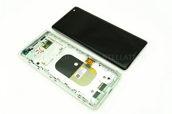 Display LCD Touchscreen + Rahmen Weiss Sony Xperia XZ3 Dual Sim (H9436)
