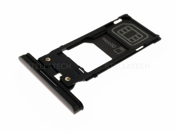 Simkarten / Speicherkarten-Halter Schwarz Sony Xperia XZ3 Single Sim (H8416)