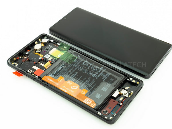 Display LCD Touchscreen + Rahmen/mit Akku + Finger Sensor Schwarz Huawei P30 Pro New Edition (VOG-L29D)