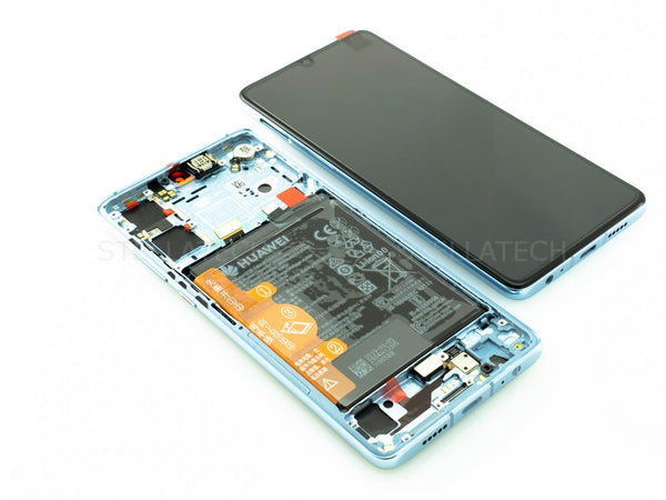Display LCD Touchscreen + Rahmen/mit Akku + Finger Sensor Breathing Crystal Huawei P30 Dual Sim (ELE-L29)