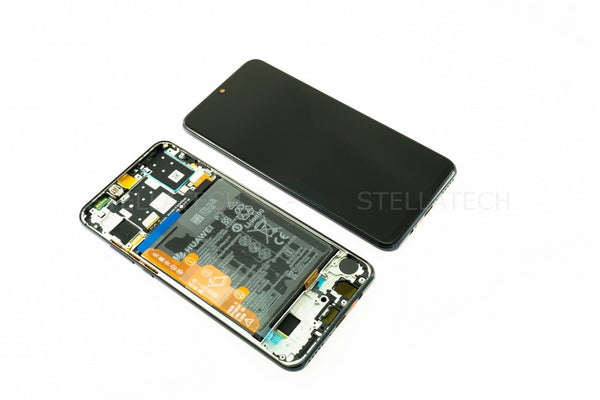 Display LCD Touchscreen + Rahmen/mit Akku Schwarz Huawei P30 Lite (MAR-L21)