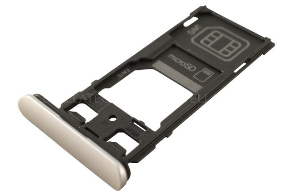 Simkarten / Speicherkarten-Halter Weiss Sony Xperia 1 Dual (J9110)