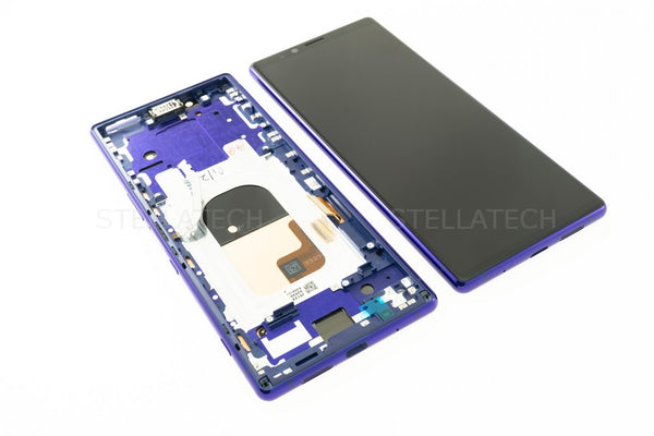 Display LCD Touchscreen + Rahmen OLED Lila Sony Xperia 1 Dual (J9110)