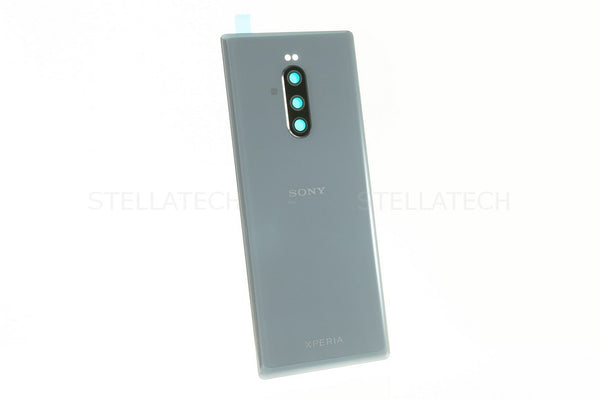 Akkudeckel / Batterie Cover + Kamera Glas Sony Xperia 1 Dual (J9110) Grau