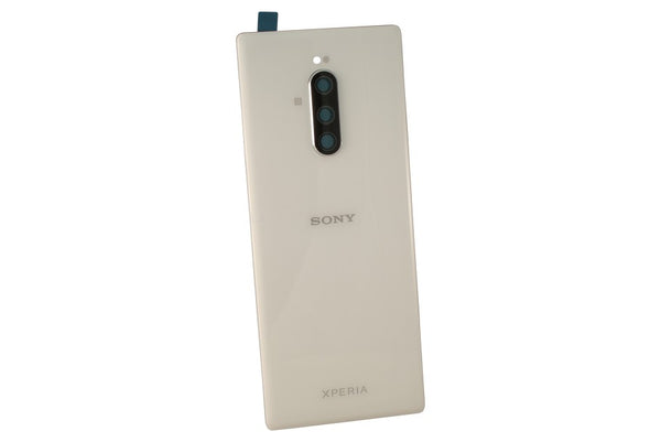 Backcover + Kamera Glas Weiss Sony Xperia 1 Dual (J9110)