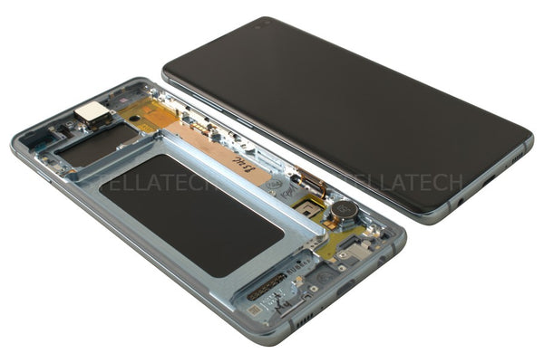 Display LCD Touchscreen + Rahmen Prism Blau Samsung Galaxy S10 Plus (SM-G975F)
