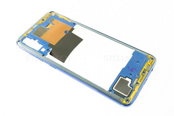 Mittel Cover / Mittel-Gehäuse Blau Samsung Galaxy A70 (SM-A705F/DS)