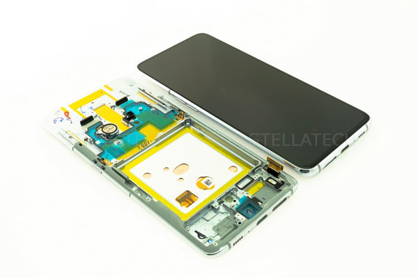 Display LCD Touchscreen + Rahmen Silber Samsung Galaxy A80 (SM-A805F/DS)