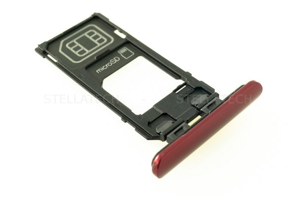 Simkarten / Speicherkarten-Halter Rot Sony Xperia 5 (J8210)