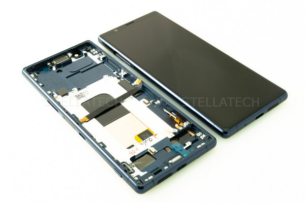Display LCD Touchscreen + Rahmen OLED Blau Sony Xperia 5 Dual (J9210)