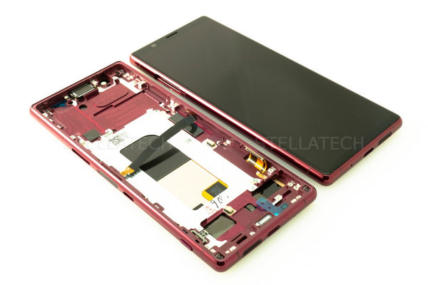 Display LCD Touchscreen + Rahmen OLED Rot Sony Xperia 5 Dual (J9210)