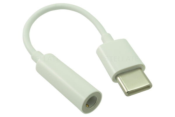 Huawei P30 Pro (VOG-L09) - Adapter USB Typ-C to Headphone Jack 3.5mm CM20 (Bulk) White