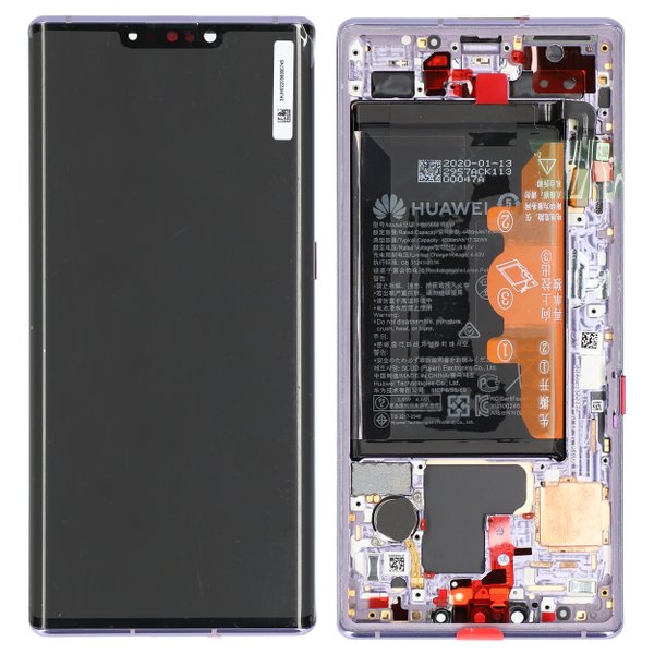 Display LCD Touchscreen + Rahmen/mit Akku Space Silber Huawei Mate 30 Pro (LIO-L29)