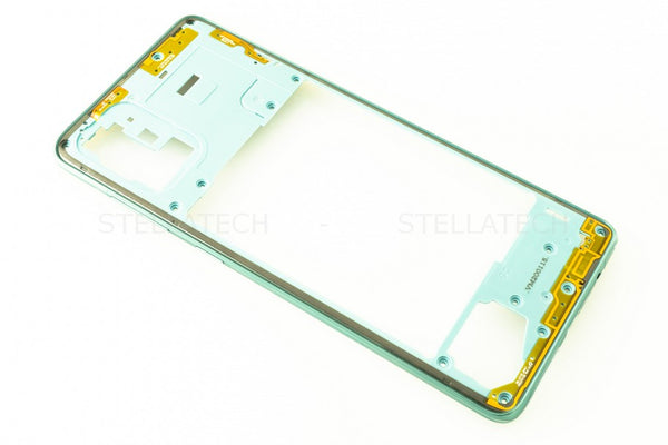 Mittel Cover / Mittel-Gehäuse Blau Samsung Galaxy A71 (SM-A715F/DS)