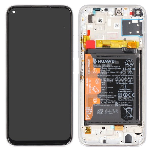 Display LCD Touchscreen + Rahmen/mit Akku Breathing Crystal Huawei P40 Lite (JNY-L21)