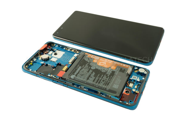 Display LCD Touchscreen + Rahmen/mit Akku Blau Huawei P40 Pro (ELS-NX9)