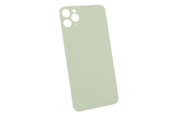 Akkudeckel / Rückseite aus Glas ohne Logo Big Hole Silber Apple iPhone 11 Pro Max