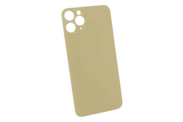 Akkudeckel / Rückseite aus Glas ohne Logo Big Hole Gold Apple iPhone 11 Pro