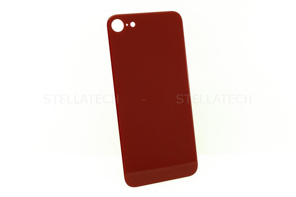 Apple iPhone 8 - Back Cover Glass without Logo Big Hole Red
