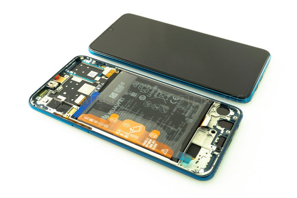 Display LCD Touchscreen + Rahmen/mit Akku 32MP Front Cam Version Blau Huawei P30 Lite Global (MAR-LX1M)