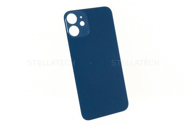 Akkudeckel / Rückseite aus Glas ohne Logo Big Hole Blau Apple iPhone 12 Mini