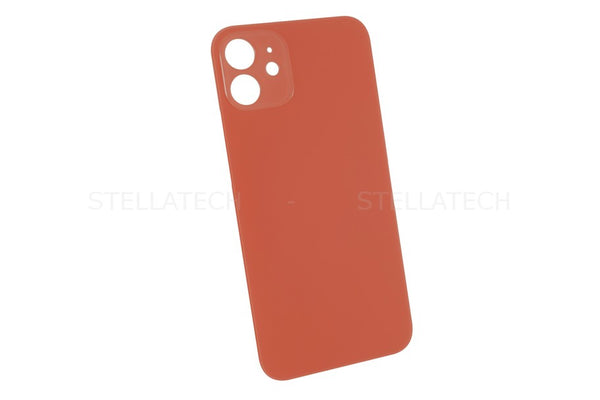 Akkudeckel / Rückseite aus Glas ohne Logo Big Hole Rot Apple iPhone 12