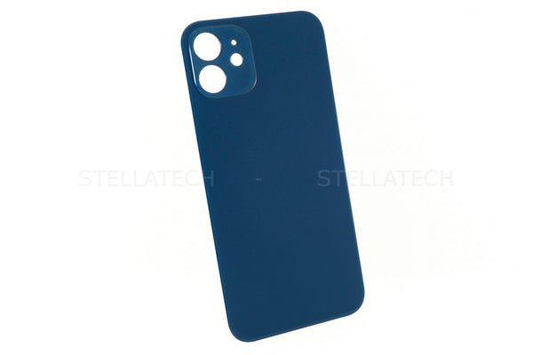 Akkudeckel / Rückseite aus Glas ohne Logo Big Hole Blau Apple iPhone 12