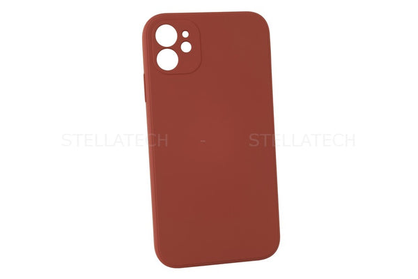 Apple iPhone 11 - Flat Edge Design Silikon Case Schutzhülle TPU 2mm Rot Matt