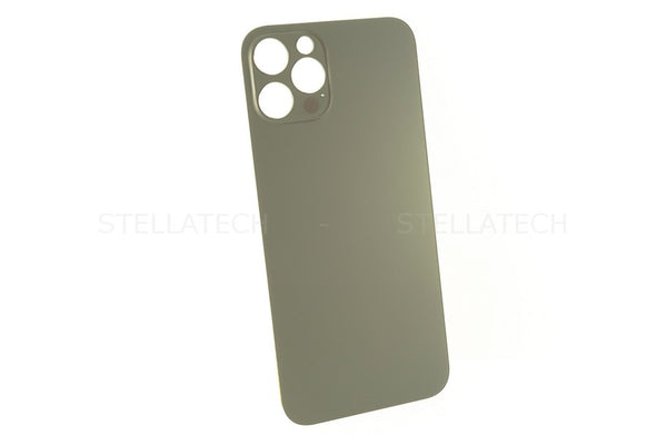 Akkudeckel / Rückseite aus Glas ohne Logo Big Hole Schwarz Apple iPhone 12 Pro