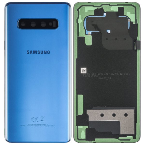 Samsung SM-G975F Galaxy S10 Plus - Battery Cover + Camera Lens Prism Blue