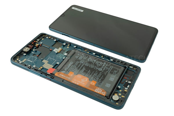 Display LCD Touchscreen + Rahmen/mit Akku Grün Huawei Mate 20 X 5G (EVR-N29)