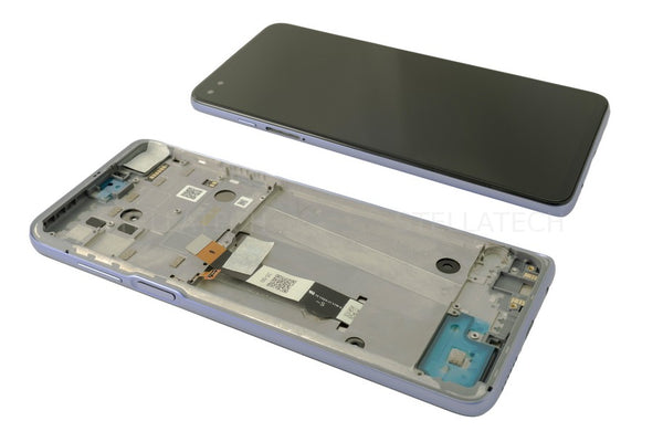 Motorola Moto G 5G Plus (XT2075) - Display LCD Touchscreen + Frame Mystic Lilac / Azury Blue