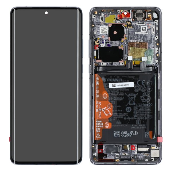 Display LCD Touchscreen + Rahmen/mit Akku Schwarz Huawei P50 Pro (JAD-AL50)